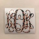 Real Leopard Print Vine Monogram Vinyl Decal Sticker for Yeti Tumbler iPhone