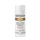 Rust-Oleum 7797830 Stops Rust Protective Enamel Spray Paint for Metal, Alloy and Wood (Semi-Gloss White - 340 Grams)
