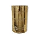 SK Metals Brass Rice Measuring Padi/Cup/Uzhakku, Nira para/Changazhi/Traditional Measuring Vessel for Rice Paddy and Grains/Gold Color/Easy to Maintain/Durable/ 1.0 L/Wt 600 GR