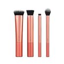 Real Techniques Face Base Makeup Brush Set, For Concealer, Foundation, & Contour, Works With Liquid, Cream & Powder Products, For Blending & Buffing, Makeup Brushes for Sculpting, 4 Piece Set