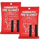 DIBBATU Emergency Fire Blanket for Home, Fire Blankets for Home and Kitchen, Emergency Fire Retardant Blankets for House, Fireproof Blanket for Kitchen, Fireplace, Grill, BBQ