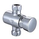 Self-Closing Delay Shower Tap, Chrome Timed Non Concussive Exposed Shower Valve Push Button Bathroom Shower Valve for Gym Pool Schools