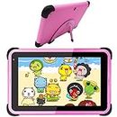CWOWDEFU Kids Tablet 7 Inch Android Learning Tablets 32GB Children Tablet for Kids ages 3–7 School Home Educational Tablet with WiFi (Pink)