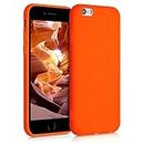 kwmobile Case Compatible with Apple iPhone 6 / 6S Case - Soft Slim Protective TPU Silicone Cover - Neon Orange