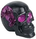 Nemesis Now Geode Skull Figurine 17cm, Resin, Black, Purple