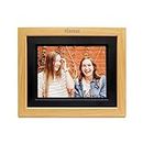 XElectron 8 inch IPS Wooden Digital Photo Frame/Video Frame with 1080P Resolution, Plays Images, Video & Music, USB/SD Card Slot, with Remote