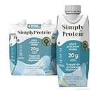 Simply Protein Ready-To-Drink Vanilla Plant Protein Shake, 330mL Bottle, Pack of 4, High Protein, Low Sugar, Dairy Free