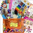 INDIKONB Mix 31 In 1 Diy Crafts Kit Set For Girls And Boys With Art And Craft Materials Supplies For Kids For All Ages 8-10, Age 9-12, Age 12-16 Old (Multicolor)