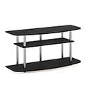 Furinno Frans Turn-N-Tube 3-Tier TV Stand for TV up to 46 Inch, Black Oak