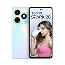 TECNO Spark 20 | Cyber White, (16GB*+128GB)| 32MP Selfie + 50MP Main Camera| 90Hz Dot-in Display with Dynamic Port & Dual Speakers with DTS| 5000mAh Battery |18W Type-C| Helio G85 Processor