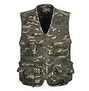 YeSiYan Men's Camo Military Hunting Fishing Vest with Pockets and Zipper