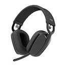 Logitech Zone Vibe 100 Lightweight Wireless Over-Ear Headphones with Noise-Cancelling Microphone, Advanced Multipoint Bluetooth Headset, Works with Teams, Google Meet, Zoom, Mac/PC - Graphite
