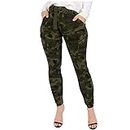 Ladies Camouflage Cargo Trousers Double Pocket Double Striped Cargo Combat Trousers Khaki Green Camo Charcoal Grey Camo Stone Grey