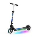 LINGTENG Electric Scooter for Kids Age of 6-10, Kick-Start Boost with Adjustable Speed and Height, Flash Wheel & Deck Lights（Black）
