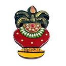 Craft Valley Handicraft Handmade Decorative Kundan Meenakari Art Work Roli Tika Chopra Decorative Showpiece - 9 cm (Wood, Multicolor)