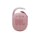JBL Clip 4 - Portable Mini Bluetooth Speaker for home, outdoor and travel, big audio and punchy bass, integrated carabiner, IP67 waterproof and dustproof, 10 hours of playtime (Pink)