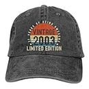 Vintage 2003 Limited Edition Hat for Women Men, Adjustable Printed 21 Years of Being Awesome Baseball Cap, 21st Black, One size