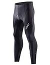 XGC Men's Long Cycling Pants Trousers Bike Pants Trousers Tights Legging with 4D Sponge Padded, Mens, XGCCPANTS002, Black, Medium