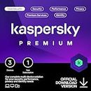 Kaspersky Premium Total Security 2024 | 3 Devices | 1 Year | Anti-Phishing and Firewall | Unlimited VPN | Password Manager | Parental Controls | 24/7 Support | PC/Mac/Mobile | UK Online Code