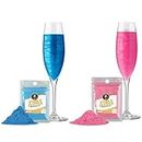 Twinkle my Drink® Brillantini commestibili per bevande blu e rosa - Decorazione per la festa della rivelazione di genere - Brillantini commestibili per spumanti e liquori - 12 g per oltre 120 bevande
