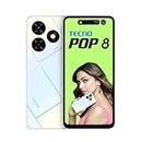 TECNO POP 8 (Mystery White,(8GB*+64GB)|90Hz Punch Hole Display with Dynamic Port & Dual Speakers with DTS| 5000mAh Battery |10W Type-C| Side Fingerprint Sensor| Octa-Core Processor