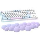 ATTACK SHARK Gaming Keyboard Wrist Rest Pad,Memory Foam Keyboard Palm Rest, Ergonomic Hand Rest,Wrist Rest for Computer Keyboard,Laptop,Mac,Lightweight for Easy Typing Pain Relief-Purple