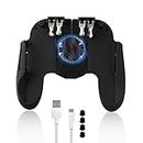 NGHTMRE 4 Trigger Mobile Game Controller with Cooling Fan for PUBG/Call of Duty/Fortnite 6 Finger Operation L1R1 L2R2 Gaming Grip Gamepad