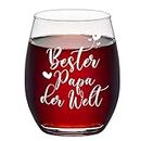 Joymaking Weinglas mit Gravur für Papa, lustig Geschenk Vatertaggeschenk für Papa zum Vatertag Geburtstag, Geburtstagsgeschenk Weinglas Bester Papa der Welt, 450ml