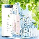 Clearance Electric Toothbrush for Adults and Kids, Rechargeable Toothbrush with Smart 6 Cleaning Modes and 8 Brush Heads, IPX7 Waterproof, 8 Hours Fast Charge for 30 Days, Deeply Clean Teeth