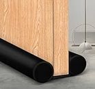 MAXTID Door Draft Stopper for Smaller 30" Interior Doors Black Door Draft Blocker for Bedroom Doors Fits 0.5" to 1" Door Gaps