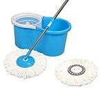 Esquire 360° Spin Blue Bucket Mop Set with an Additional Microfiber Refill