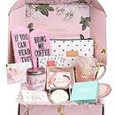 Gift Basket for Mom, Birthday Gifts for Best Mom, Women, Wife, Mother in Law, New Mom. Christmas, for Mothers Day-Includes Candle, Coffee Mug, Bracelet, Ring Dish,Coffee Socks