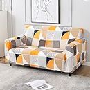 Hokipo Elastic 2 Seater Sofa Cover Stretchable Slipcover (Ar-4094-D4) - Multicolor