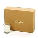 Hosley's Set of 12 Ivory Unscented Clear Glass Wax Filled Votive Candles, 12 Hour Burn Time. Glass Votive & Hand Poured Candle Included, Ideal for Aromatherapy, Weddings, Party Favors O1