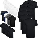 6 Pack Mens Plain 100% Cotton Blank T Shirt Tee T-shirt Multi Pack Crew Neck