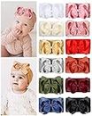 12 Pcs Baby Headband, Stretchy Hairband with Bows 6 Inch Big Hair Bow Headband for Infant Babies Multicoloured for Newborn, Toddler, Kids