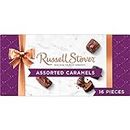 Russell Stover Assorted Caramels in Milk and Dark Chocolate, Mother's Day Chocolate Gift Box, 9 Ounce