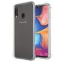 Samsung Galaxy A20e - Soft Silicone Shockproof Bumper Case Back Cover in Transparent[Air Cushion Technology]-for Samsung Galaxy A20e