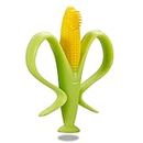 DaKos Teether, Soother for New Born, teether and Soother for Baby, Baby Mitten Teether, Baby Chew Toys for Sucking Needs, Sensory Teether Toy (Corn Shape, Green)
