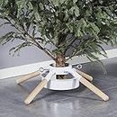 Blissun Christmas Tree Stand for Real Trees, Fits up to 8FT, Xmas Tree Holder and Base Stand, White