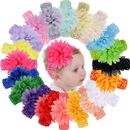 20 Pcs Newborn Baby Girl Headband Infant Toddler Flower Soft Stretchy Hair Band