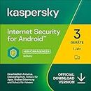Kaspersky Internet Security for Android 2024 | 3 Geräte | 1 Jahr | Android | Aktivierungscode per Email