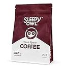 Sleepy Owl Dark Roast Ground Coffee for Pour Over | 100% Arabica | Medium Grind Coffee | Also Suitable for Aeropress, Drip machine | 250g | Sourced From Chikmagalur