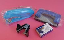 Home Office Dolphin Stapler Half-Strip Capacity 20 Sheets and 2-Hole Punch Set