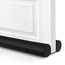 Comfyanno Door Draft Stopper, 36 inch Black Under Door Bottom Gap Draft Noise Blocker, Adjustable Double(Twin) Door Seal Protector Guard for Cold Air, Wind, Sound, Light, Dust