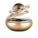 Air Freshener 360 Degree Power Solar Aromatherapy Rotating Double Ring Car Diffuser? (GOLD)