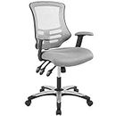 Ergode Calibrate Office Chair | Adjustable Armrests | Breathable Mesh Back | Foam Padded Waterfall Seat | Ergonomic & User-Friendly | Gray