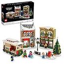 LEGO Holiday Main Street Building Set 10308, for Adults and Family, Christmas Village Building Kit, Holiday Display Set with Shops, Streetcar and 6 Minifigures, Christmas Decoration to Build Together