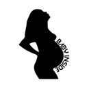 Adesivo sticker decorazione auto automobile donna incinta BABY INSIDE 16.5x12cm