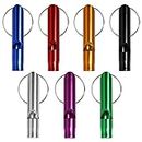 Hapy Shop 20 Pcs Extra Loud Aluminum Whistles with Key Chain Emergency Whistles for Camping Hiking Hunting Outdoors Sports and Emergency Situations,Sturdy and Light,Multiple Colors